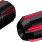 Daytona Scratch Handlebar End Anodized Red/Black Fits 7/8 & 1 Handlebars 87331