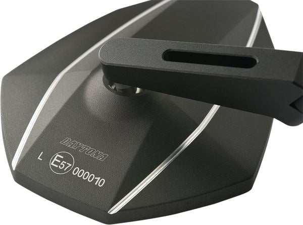 Daytona Bar End Mirror Aluminum Side View 30mm Clamp Short Design 89726