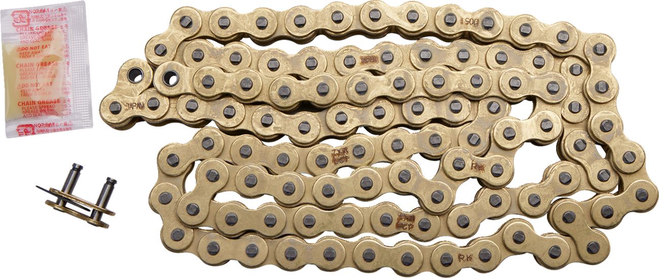 RK Motorcycle Drive Chain 420 MXZ 82L NONSEAL Gold GB420MXZ82CL