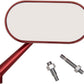 Arlen Ness Forged Oval Mirror Red Anodized Aluminum Screw-In Side View 13-179