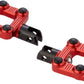 Arlen Ness MX Footpegs Driver Red Billet Aluminum Rubber Pair 07-946