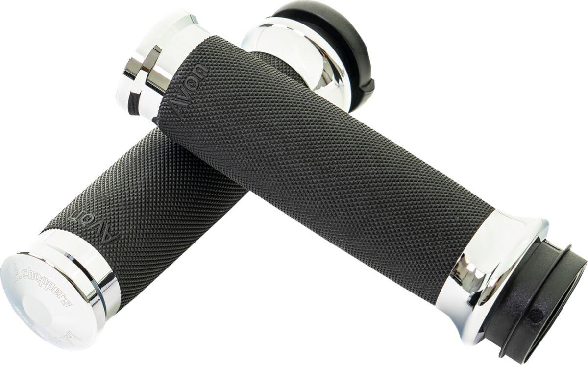 La Choppers County Line Grips For Harley FLFBS 1868 2007-2024 Chrome LA-7493-00