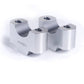 Puig 20mm Handlebar Risers For 22mm Bars Silver 3177T