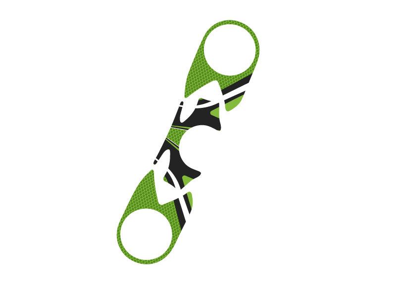 PUIG Radikal Yoke Protector Green for Kawasaki ZX-6R 636 05-06 6951V
