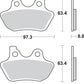 Sbs Sintered Metal Brake Pads For Harley FLHTCU 1584 2000-2008 826H.HS
