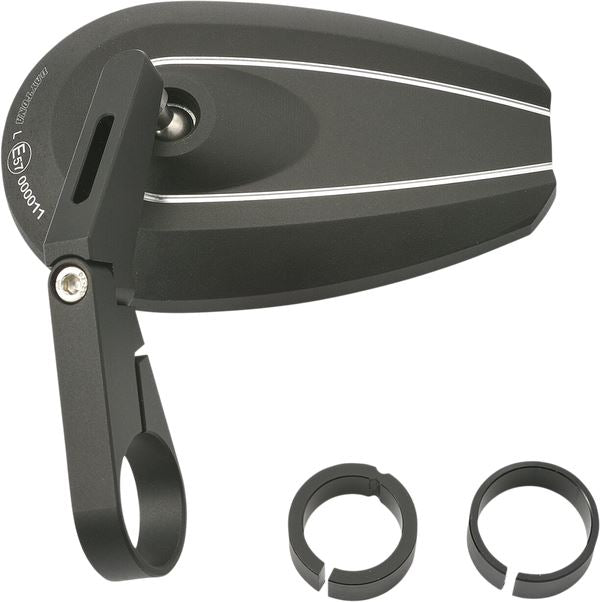 Daytona Bar End Mirror Aluminum Side View Ø30mm Clamp Short Design 89722