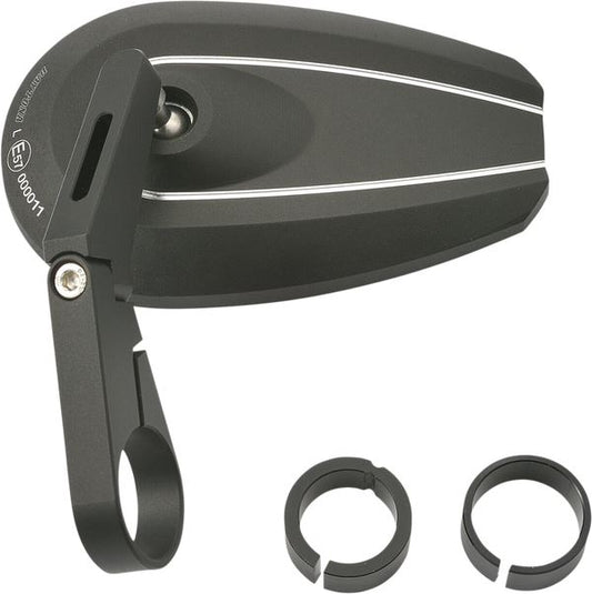 Daytona Bar End Mirror Aluminum Side View Ø30mm Clamp Short Design 89722