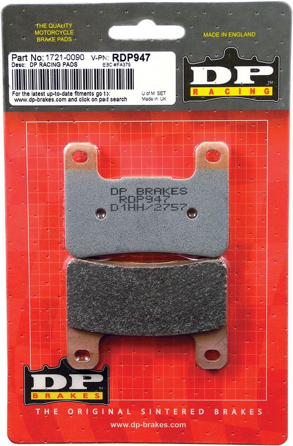 Dp Brakes RDP X-Race Sintered Brake Pads For Suzuki DL 1050 XT 2004-2025 RDP947