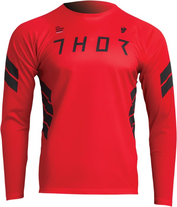 THOR Assist Sting MX Motorcross Long-Sleeve Jersey Black/Red 2023 Model