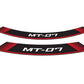 PUIG Wheel Rim Stickers Red for Yamaha MT-07 14-24 9136R