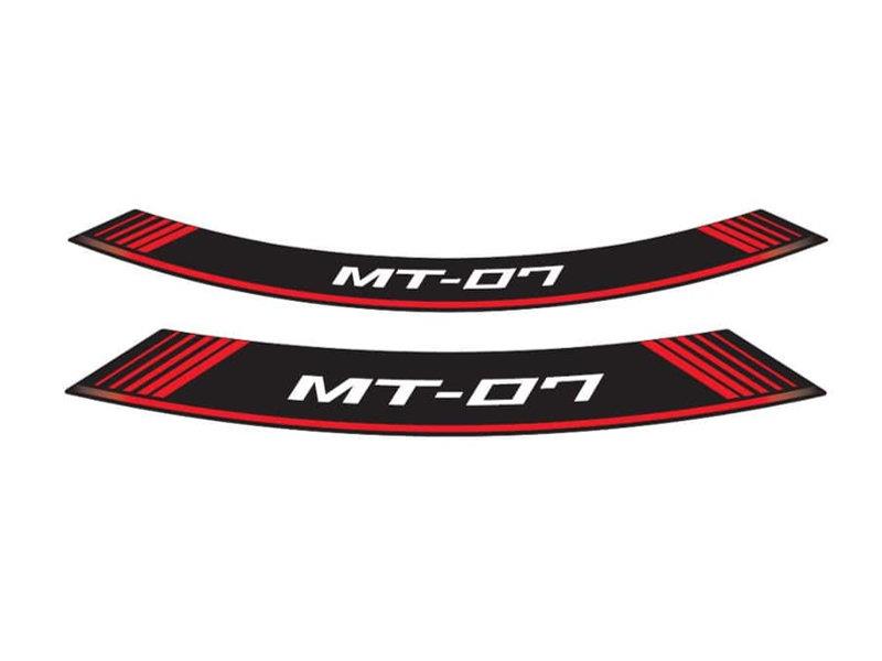 PUIG Wheel Rim Stickers Red for Yamaha MT-07 14-24 9136R