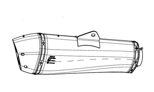 AKRAPOVIC MISC Replacement Muffler for KAWASAKI ZZR/ZX-14 R 1400 ABS 12-24 M-HZAA00302TL/1