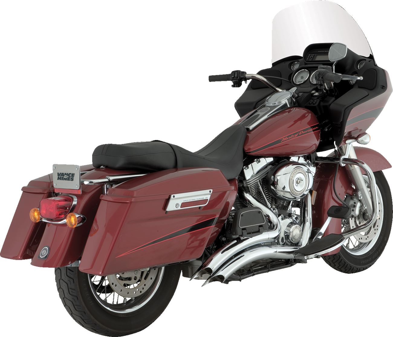 Vance & Hines 2-into-2 Big Radius Exhaust System Chrome For HD FLHR 1584 06-09 26082