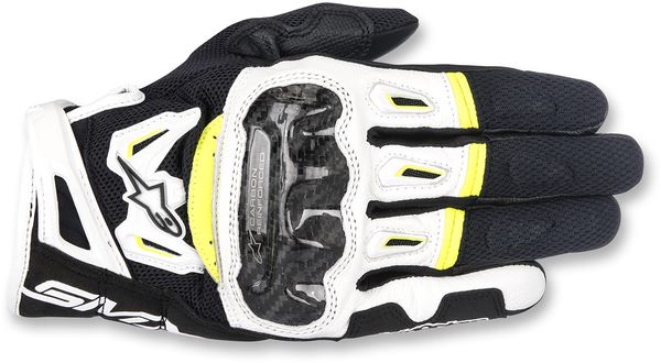 Alpinestars Smx-2 Air Carbon V2 Leather Gloves Black White