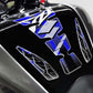 PUIG Wings Tank Pad w/ YZF Logo Silver for Yamaha YZF 1000R/600R/750/R1/R6 96-02 4723P
