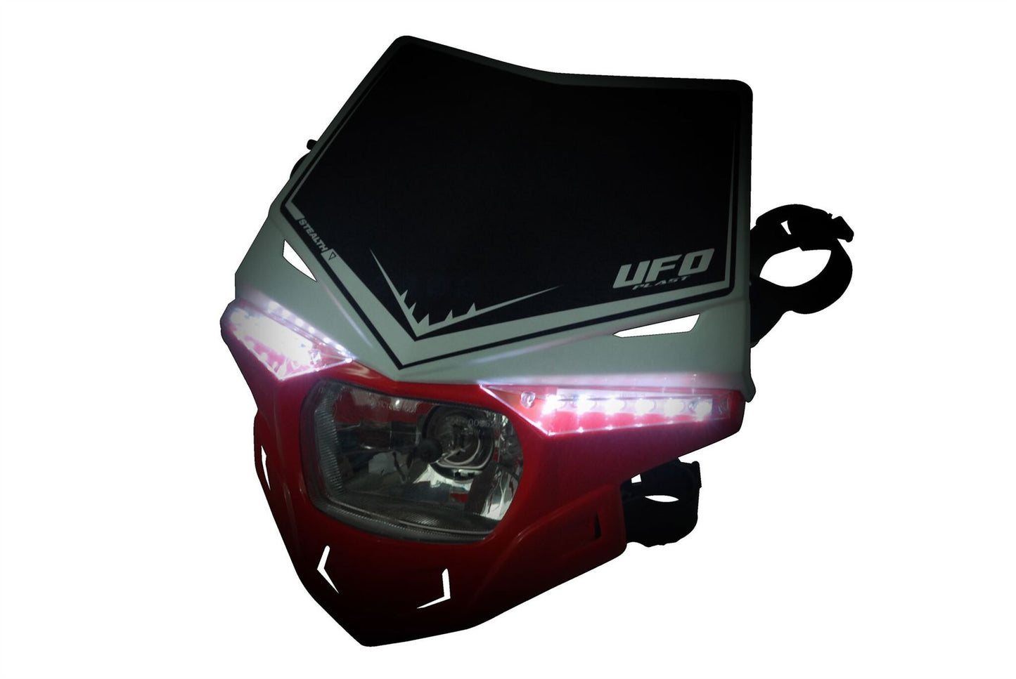 UFO STEALTH HEADLIGHT (12V/35W & LED) DUAL COLOR WHITE/REFLEX-BLUE PF01715W089