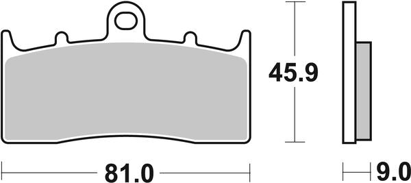 Sbs HF Street Ceramic Organic Brake Pads For BMW K 1600 B 2001-2024 778HF