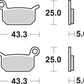 Sbs SI Offroad Sintered Brake Pads For KTM SX 50 2002-2024 Set of 2 794SI