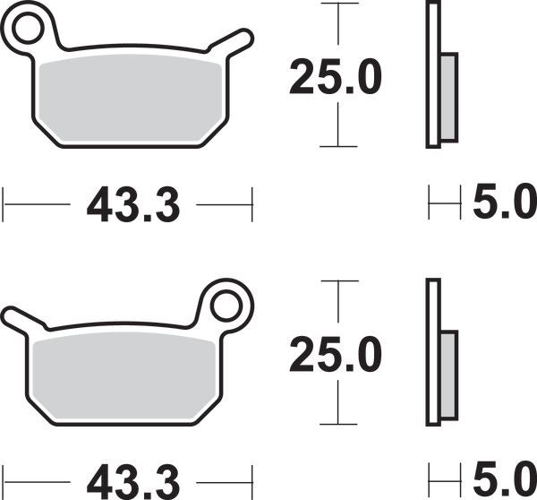 Sbs SI Offroad Sintered Brake Pads For KTM SX 50 2002-2024 Set of 2 794SI