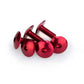 PUIG M6 Domed Screws 15mm x 6 Red Universal 0611R
