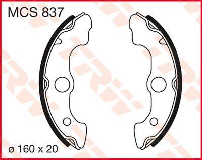 Trw Brake Shoes For Honda TRX 400 FA 1986-2008 Set MCS837