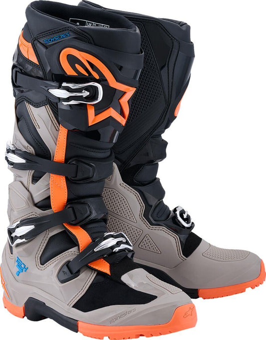 ALPINESTARS Tech 7 Enduro Boots BK/WRM GRY/ORG FL 2025 Model