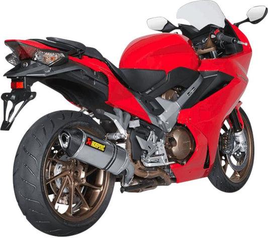 Akrapovic Slip-On Line Muffler TI/CF For Honda VFR 800 14-16 S-H8SO3-HRT