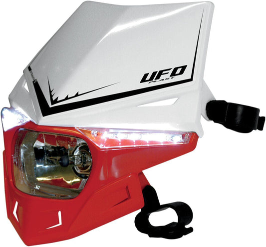 UFO STEALTH HEADLIGHT (12V/35W & LED) DUAL COLOR WHITE/CRF-RED PF01715W070