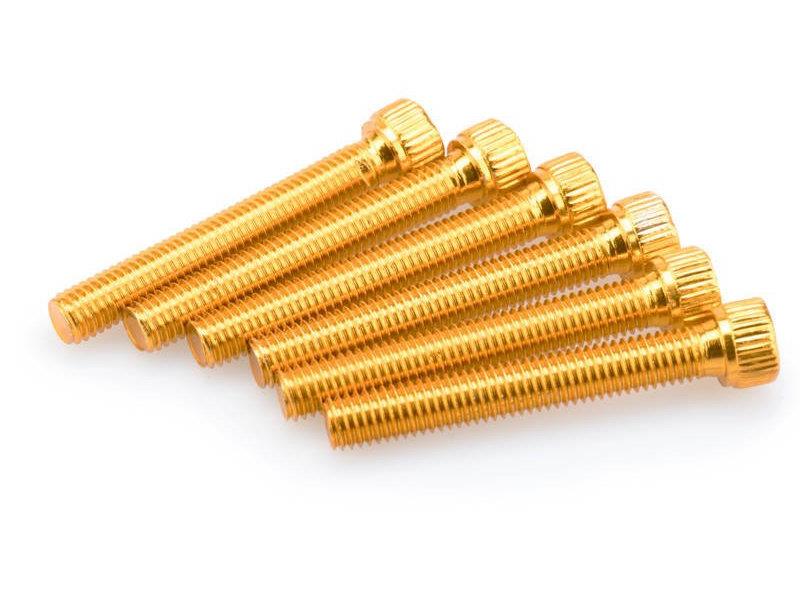 PUIG M8 55mm Allen Screws x 6 Yellow Universal 0540G
