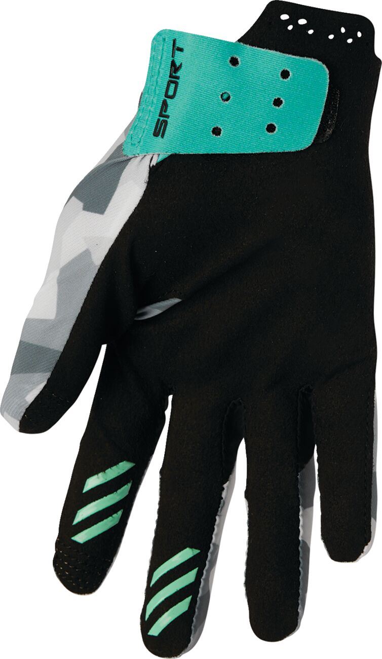 THOR Women's SPORTMODE Shadow MX Gloves TEAL 2025 Model