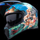 ICON Airflite™ Pleasuredome4 Motorcycle Helmet Blue - 2023 Model