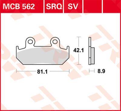 Trw SV Series Sindered Brake Pads For Honda CBR 600 F 1986-1994 MCB562SV