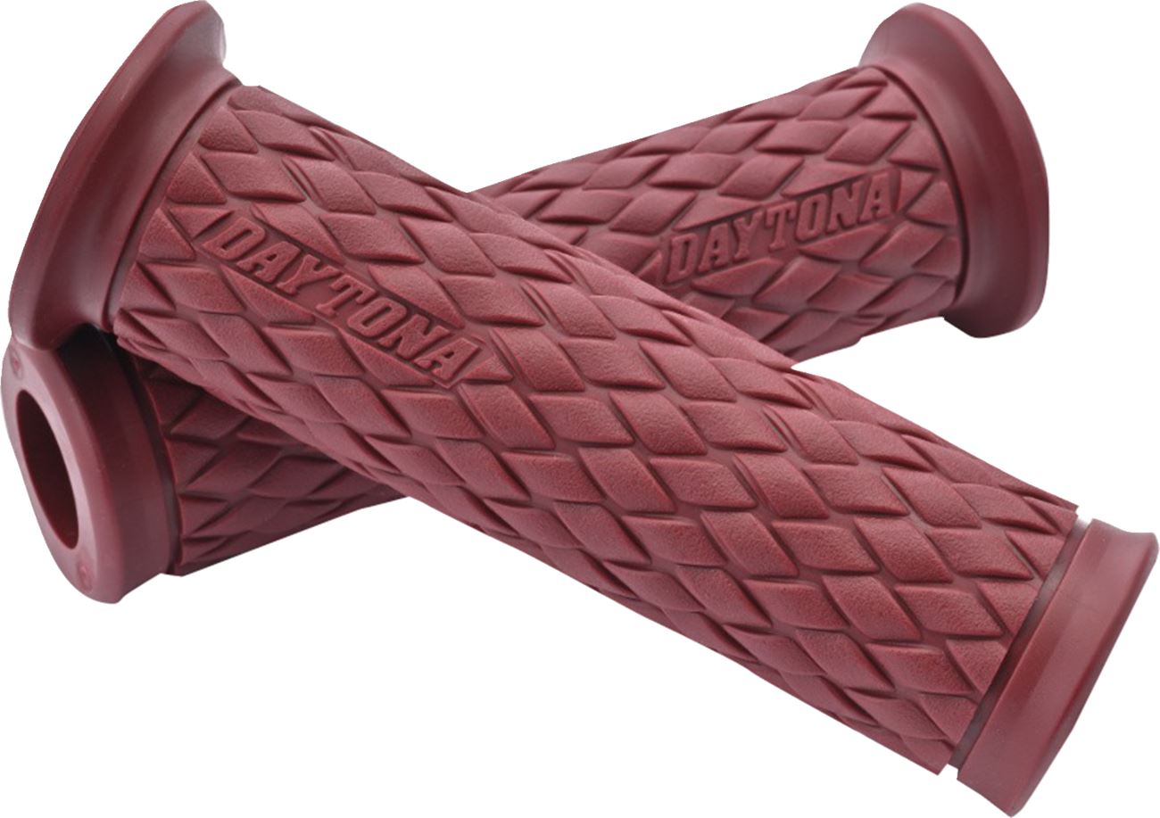 Daytona GRIPPYGRIP GGD-Knit Grips Pair Red 7/8 Handlebars Open Ends 33444
