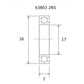 BLACK BEARING Bearing B3 17X26X7MM UB-63803-B3