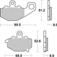 Sbs HF Street Ceramic Organic Brake Pads For Kawasaki Ninja 1000 SX 93-24 687HF