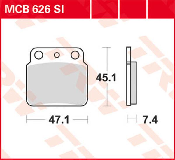 Trw Sindered Off-Road Brake Pads For Suzuki LT-Z 400 2003-2018 MCB626SI