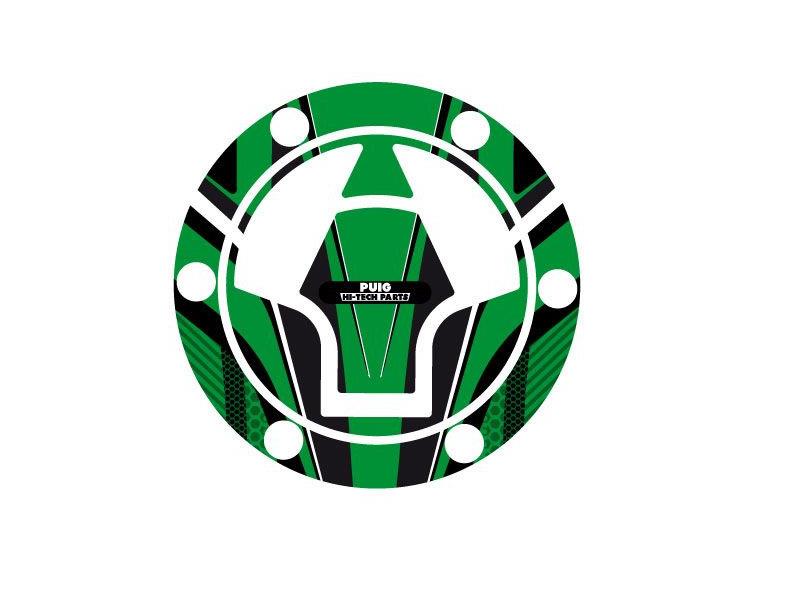 Puig Radikal Fuel Cap Protector Green 3850N
