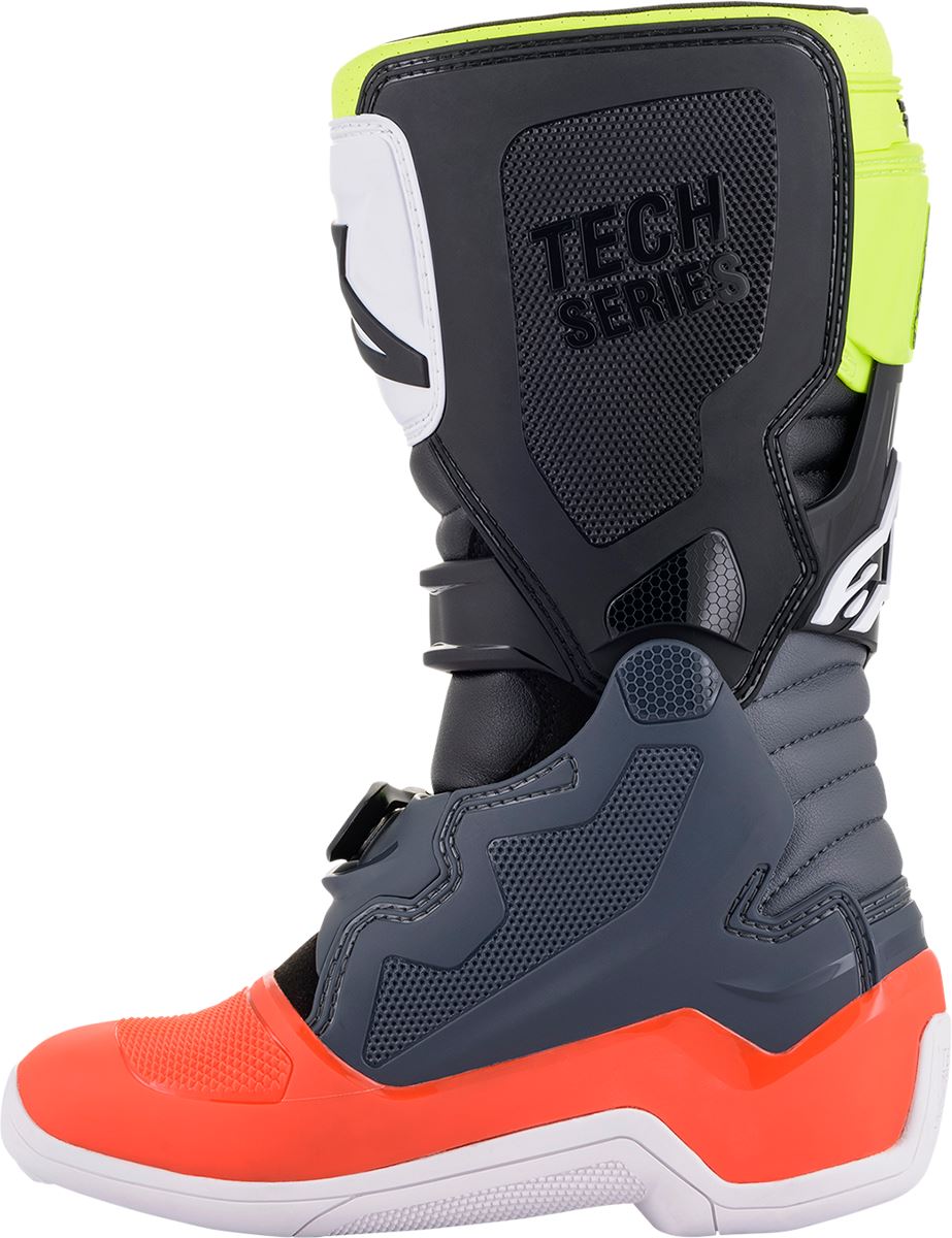 Alpinestars Youth Tech 7s Boots Red Yellow Green