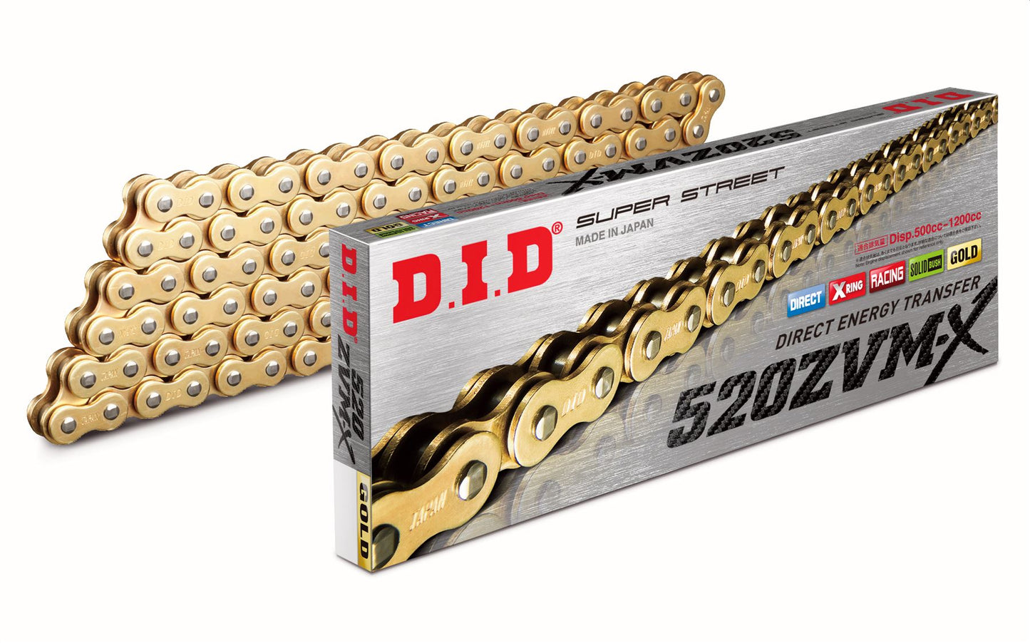 DID Drive Chain 520 ZVMX Gold Rivet ZVMX Series 102 L 4525516330169