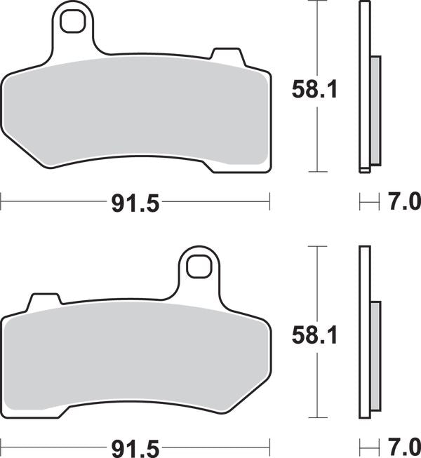 Sbs Sintered Metal Harley/Buell Brake Pads For Harley RH 975 2006-2023 830H.HS