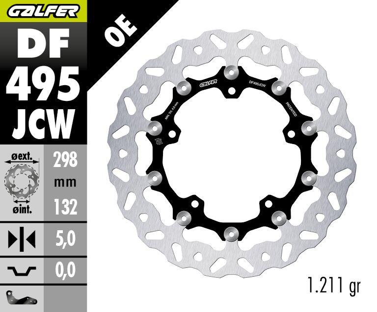 Galfer Brake Rotor Floatech Wave For Yamaha MT-09 2003-2026 DF495JCW
