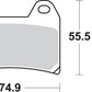 Sbs Ceramic Organic Brake Pads For Ducati Streetfighter 848 1997-2022 706HF