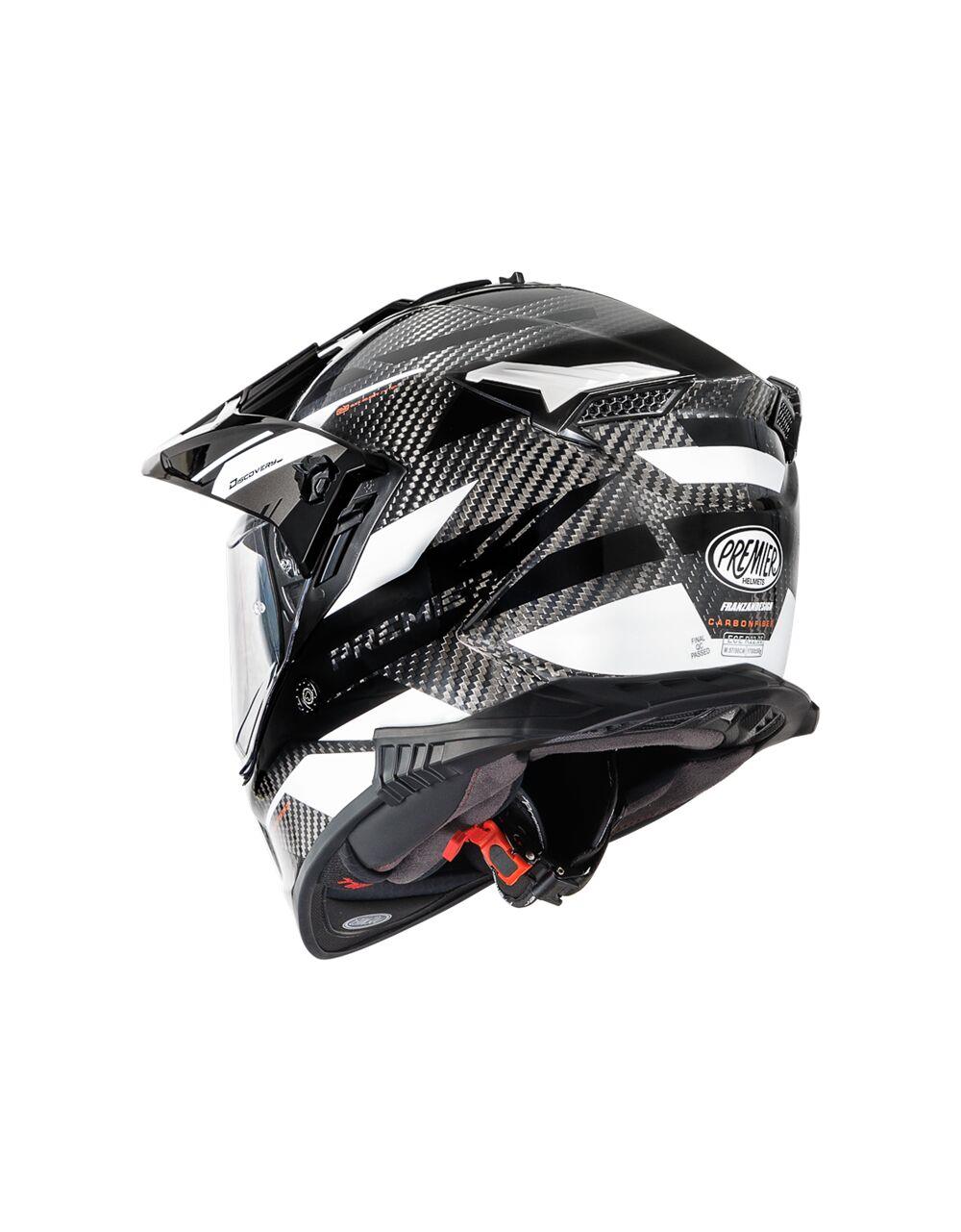 PREMIER HELMETS Discovery Carbon Gray Motorcycle Helmet