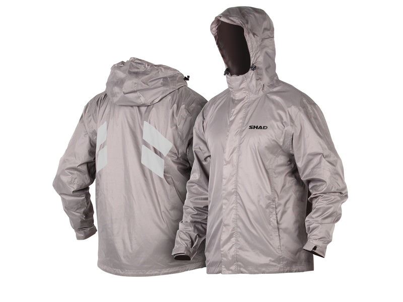 SHAD 100% Waterproof Silver Rain Jacket - Large X0SR55L