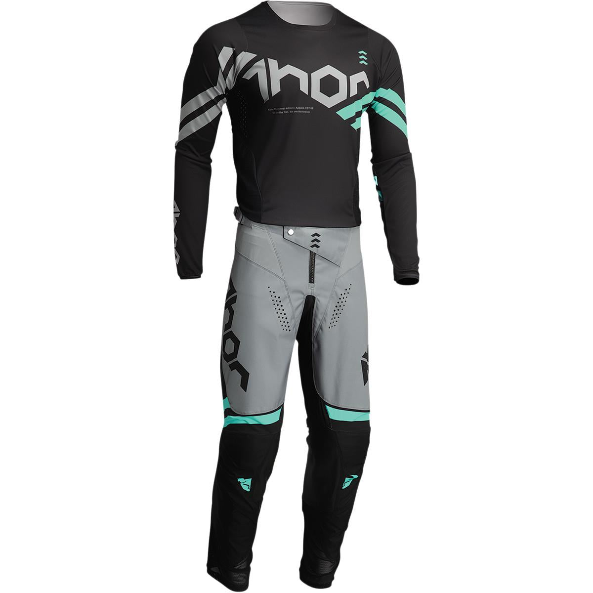 THOR Pulse Cube MX Motorcross Jersey Black/Mint 2023 Model