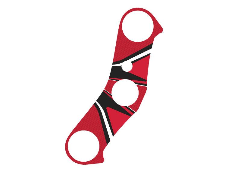 PUIG Radikal Yoke Protector Red for Yamaha YZF R1 07-08 6928R