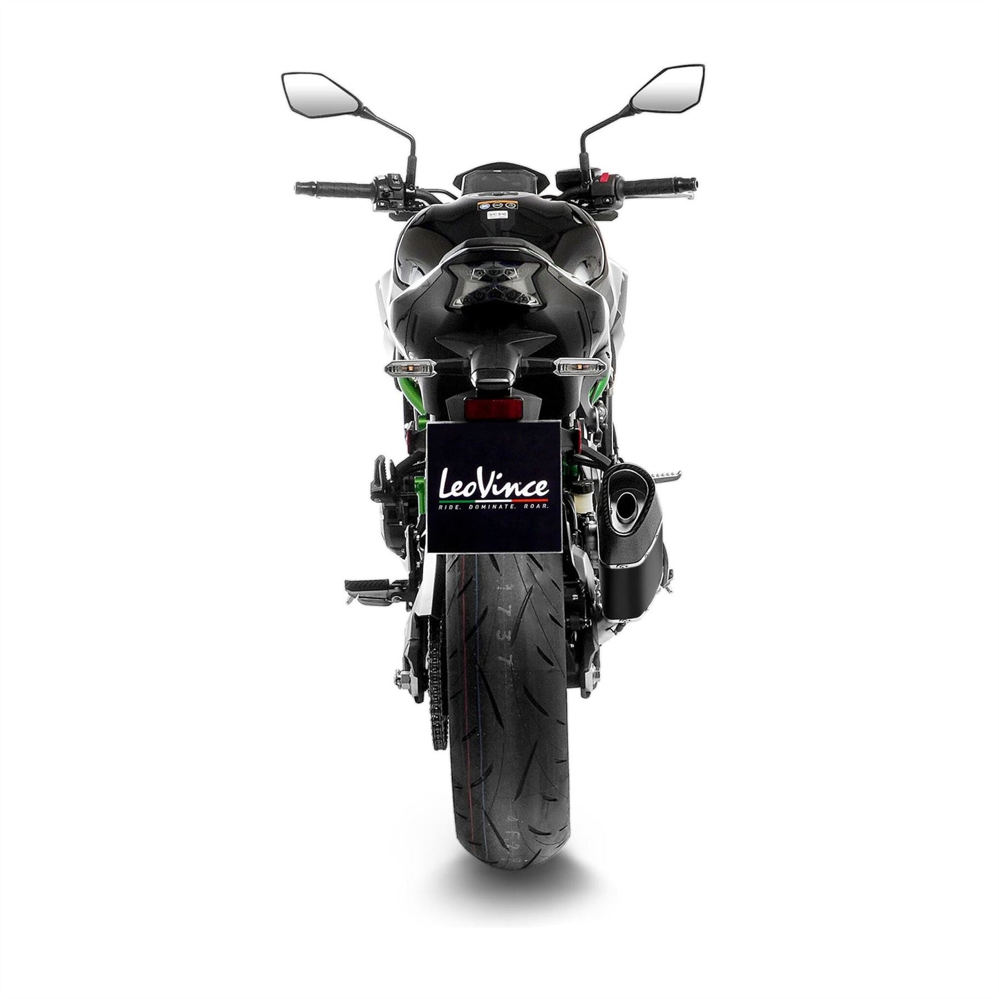 Leovince Muffler Lv-14 R For Kawasaki Z 900 20-24 Black Stainless Steel 15603b