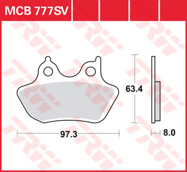 Trw SV Series Sindered Brake Pads For Harley FLHRSE4 1800 2000-2008 MCB777SV