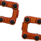 Arlen Ness MX Footpegs Orange Billet Aluminum Rubber Driver Passager 07-969