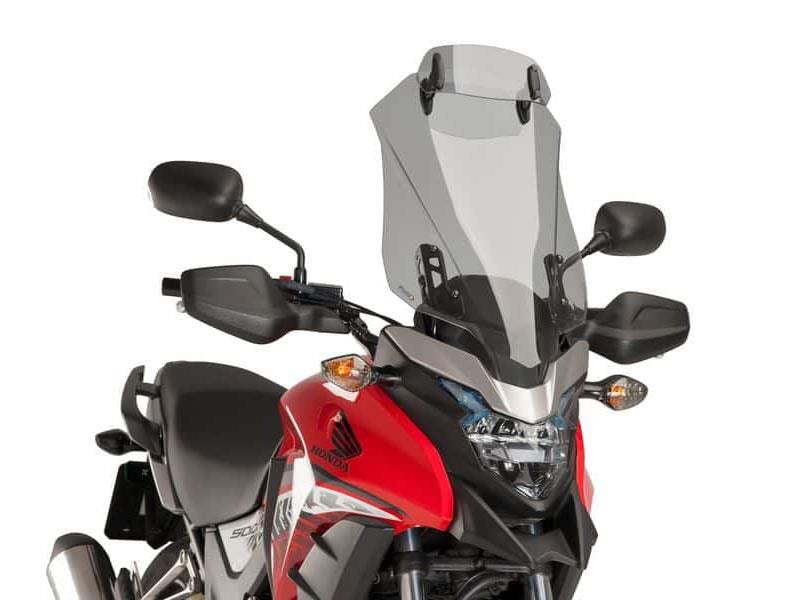PUIG Touring Screen w/ Extender Light Smoke for Honda CB500 X 16-24 8902H